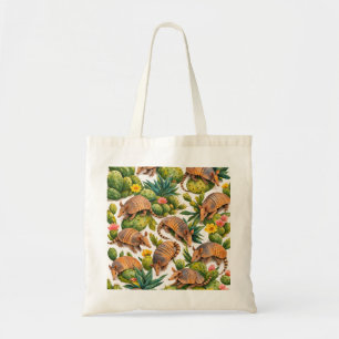 Armadillo Cactus Botanisch Patroon Tote Bag
