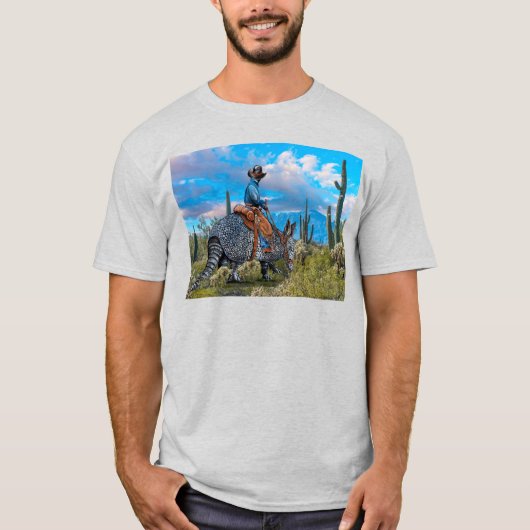 Armadillo Cactus Cowboy T-shirt (Voorkant)