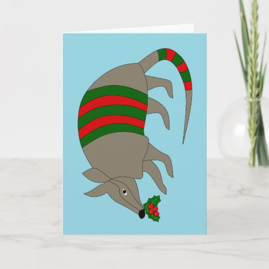 Armadillo Christmas Card Feestdagen Kaart (Voorkant)