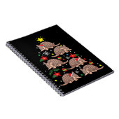 Armadillo Christmas Ornament Tree Funny Zookeeper Notitieboek (Rechterzijde)