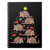 Armadillo Christmas Ornament Tree Funny Zookeeper Notitieboek (Voorkant)