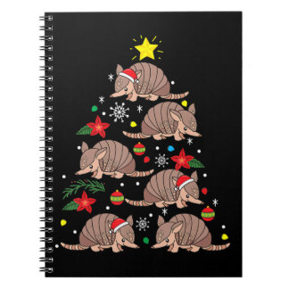 Armadillo Christmas Ornament Tree Funny Zookeeper Notitieboek