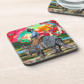 Armadillo Cowboy Bier Onderzetter (Linkerzijde)