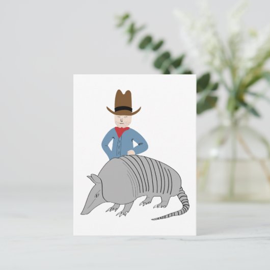 Armadillo Cowboy Briefkaart