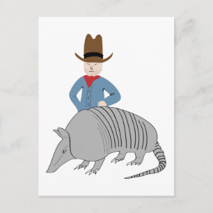 Armadillo Cowboy Briefkaart