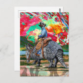 Armadillo Cowboy Briefkaart (Voorkant / Achterkant)