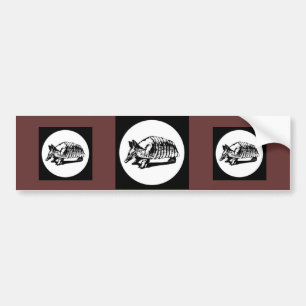 Armadillo Crossing Bumpersticker