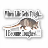 Armadillo dierlijk Inspirerend Sticker (Voorkant)