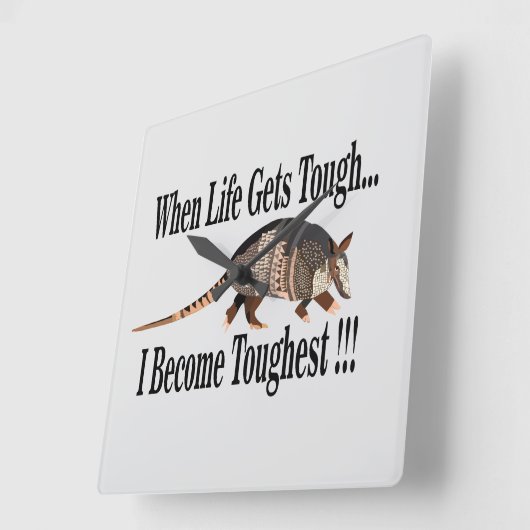 Armadillo dierlijk Inspirerend Vierkante Klok (Hoek)