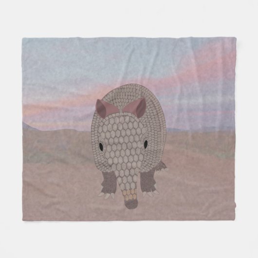 Armadillo Fleece Blanket (Voorkant (Horizontaal))