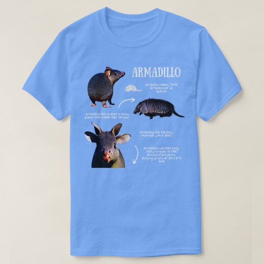 Armadillo Fun Feiten T-shirt (Design voorkant)