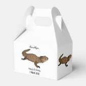Armadillo girdled lizard cartoon illustratie bedankdoosjes (Achterkant)
