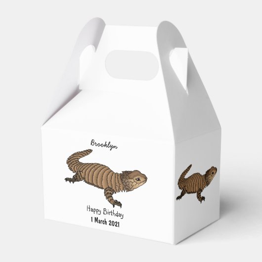 Armadillo girdled lizard cartoon illustratie bedankdoosjes (Voorkant Zijde)