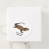 Armadillo girdled lizard cartoon illustratie bedankjes labels (In situ)