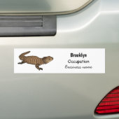Armadillo girdled lizard cartoon illustratie bumpersticker (Op auto)