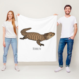 Armadillo girdled lizard cartoon illustratie fleece deken