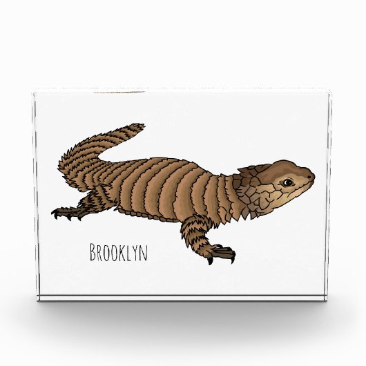 Armadillo girdled lizard cartoon illustratie fotoblokken (Voorkant)