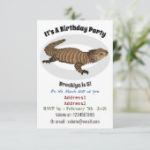 Armadillo girdled lizard cartoon illustratie kaart (Staand voorkant)