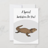 Armadillo girdled lizard cartoon illustratie kaart (Achterkant)