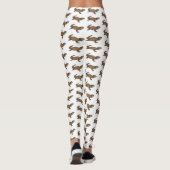 Armadillo girdled lizard cartoon illustratie leggings (Achterkant)