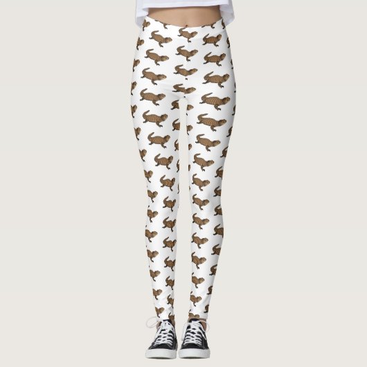 Armadillo girdled lizard cartoon illustratie leggings (Voorkant)