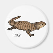 Armadillo girdled lizard cartoon illustratie magneet (Voorkant)