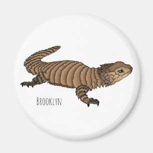 Armadillo girdled lizard cartoon illustratie magneet