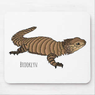 Armadillo girdled lizard cartoon illustratie muismat