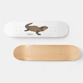 Armadillo girdled lizard cartoon illustratie persoonlijk skateboard (Horizontaal)