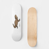 Armadillo girdled lizard cartoon illustratie persoonlijk skateboard (Voorkant)