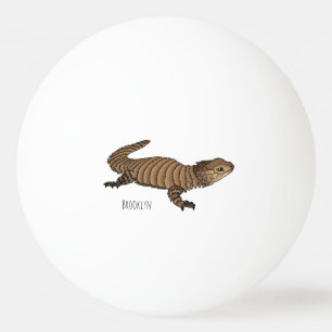 Armadillo girdled lizard cartoon illustratie pingpongbal