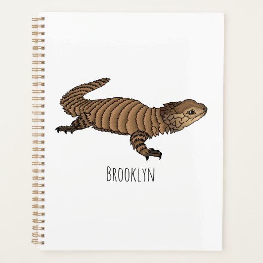 Armadillo girdled lizard cartoon illustratie planner (Voorkant)