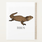 Armadillo girdled lizard cartoon illustratie planner (Achterkant)