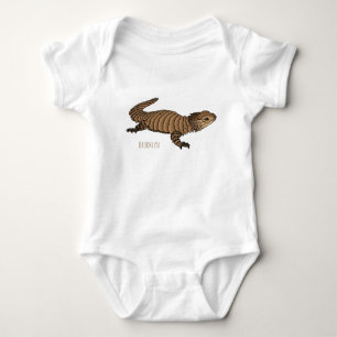Armadillo girdled lizard cartoon illustratie romper