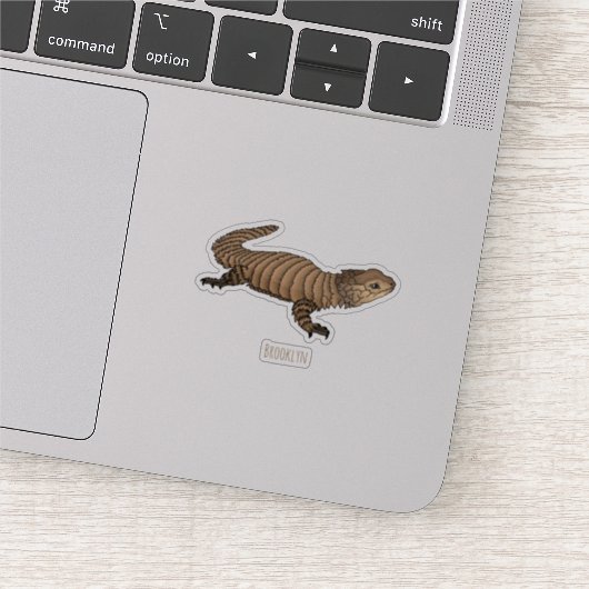 Armadillo girdled lizard cartoon illustratie sticker (Detail)