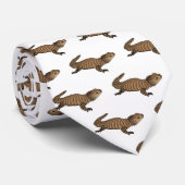 Armadillo girdled lizard cartoon illustratie stropdas (Opgerold)