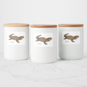 Armadillo girdled lizard cartoon illustratie voedselcontainer etiket (Flessen)