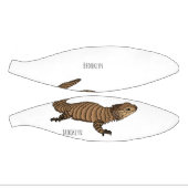 Armadillo gordeldier hagedis cartoon illustratie basketbal (Panelen)