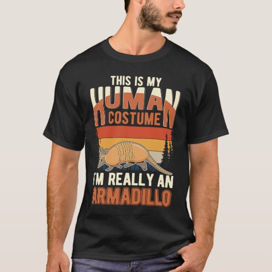 Armadillo Human Costume Halloween Armadillo T-shirt (Voorkant)