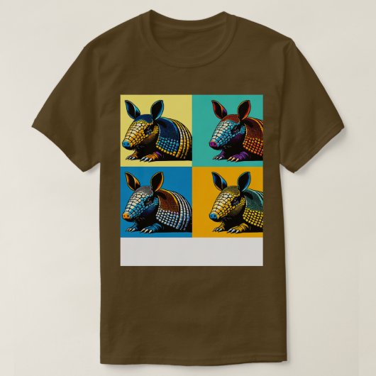 Armadillo in Abstract A Art Color Odyssey T-shirt (Design voorkant)