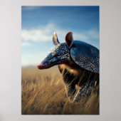 Armadillo in de gouden savanne poster (Voorkant)