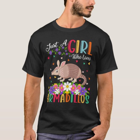 Armadillo is gewoon een meisje dat van Armadillo h T-shirt (Voorkant)