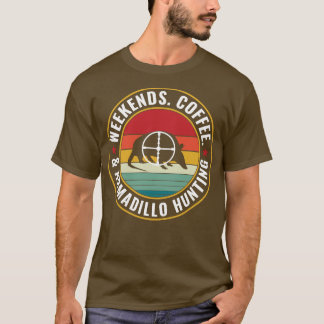 Armadillo jager Weekends Koffie en Armadillo Hun T-shirt