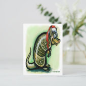 Armadillo Kerstmis Feestdagenkaart (Staand voorkant)
