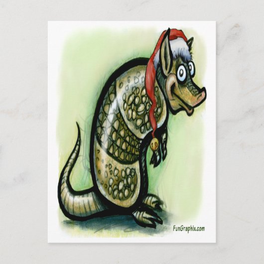 Armadillo Kerstmis Feestdagenkaart (Voorkant)
