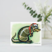Armadillo Kerstmis Feestdagenkaart (Staand voorkant)