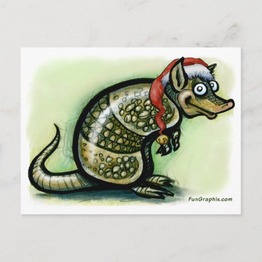 Armadillo Kerstmis Feestdagenkaart (Voorkant)