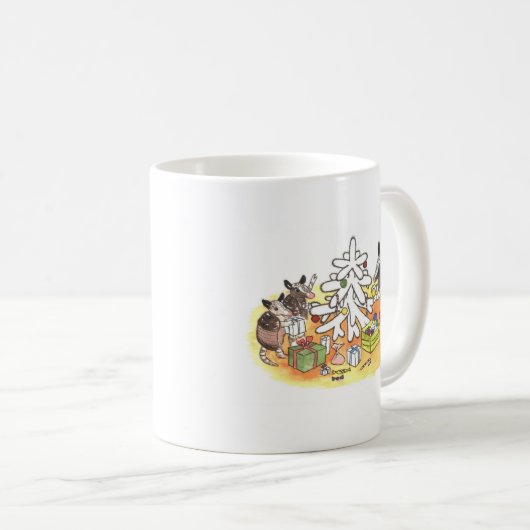 Armadillo Kerstmis Koffiemok (Voorkant rechts)