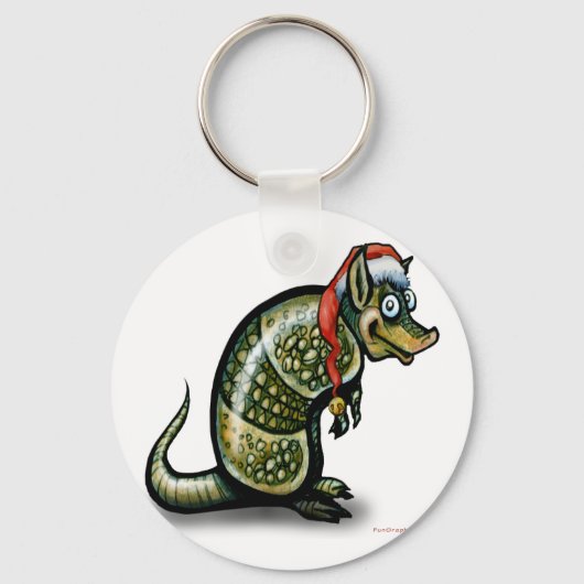 Armadillo Kerstmis Sleutelhanger (Voorkant)