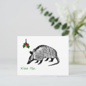 Armadillo Kiss me Briefkaart (Staand voorkant)